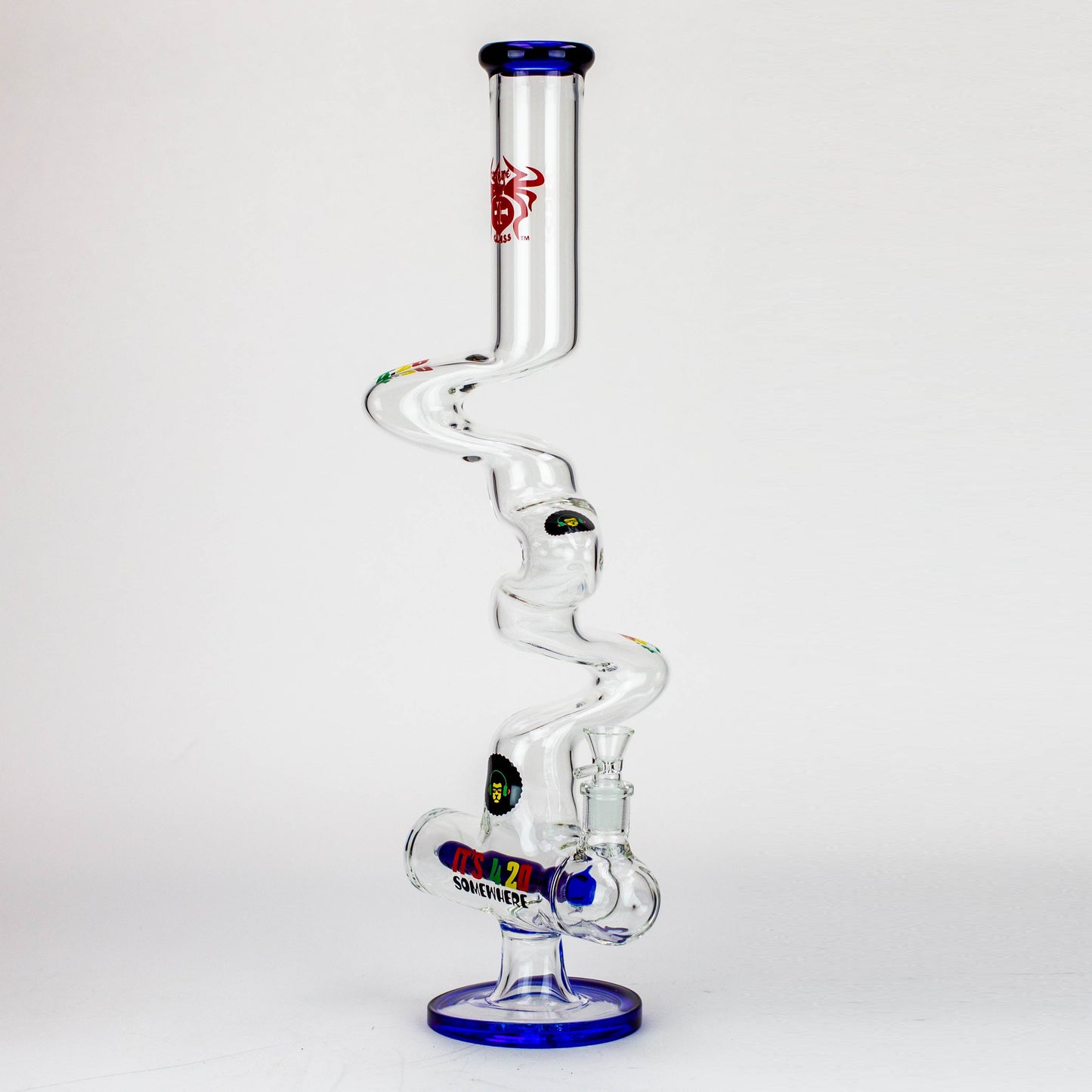 21" Xtream Kink Zong inline diffuser glass water bong [XTR-Z021]_2