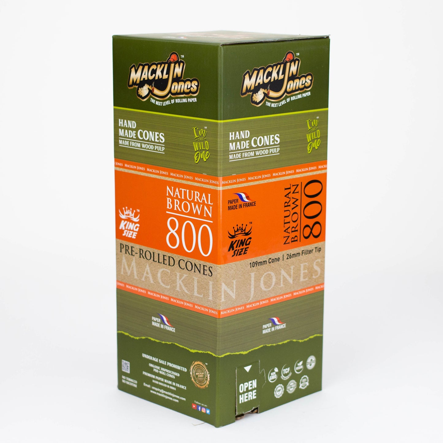 Macklin Jones - Natural Brown King Size Pre-Rolled cones Tower 800_0