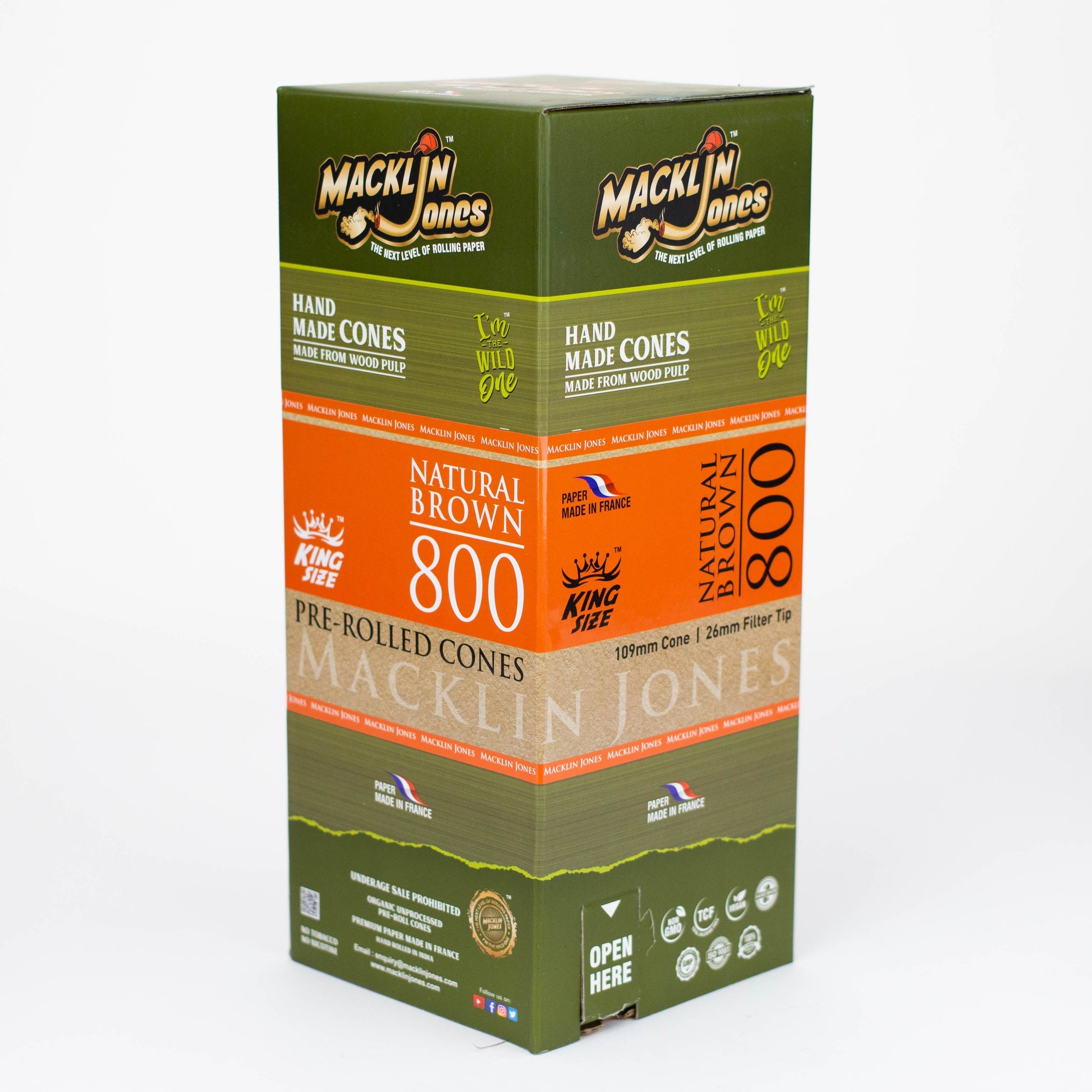 Macklin Jones - Natural Brown King Size Pre-Rolled cones Tower 800_0