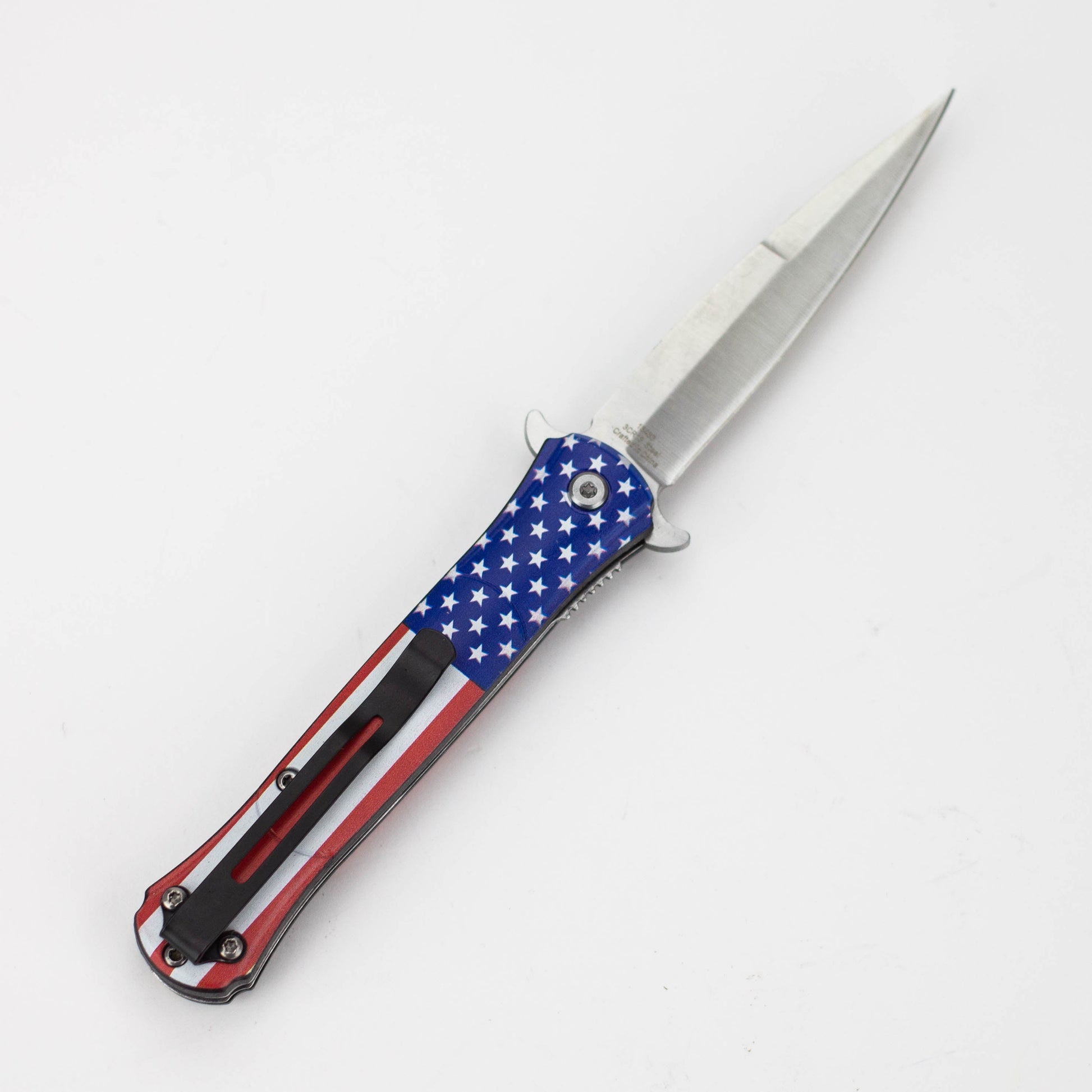 8.5" Folding Knife Rescue Stainless Steel Unique Art Handle Red [13433]_1