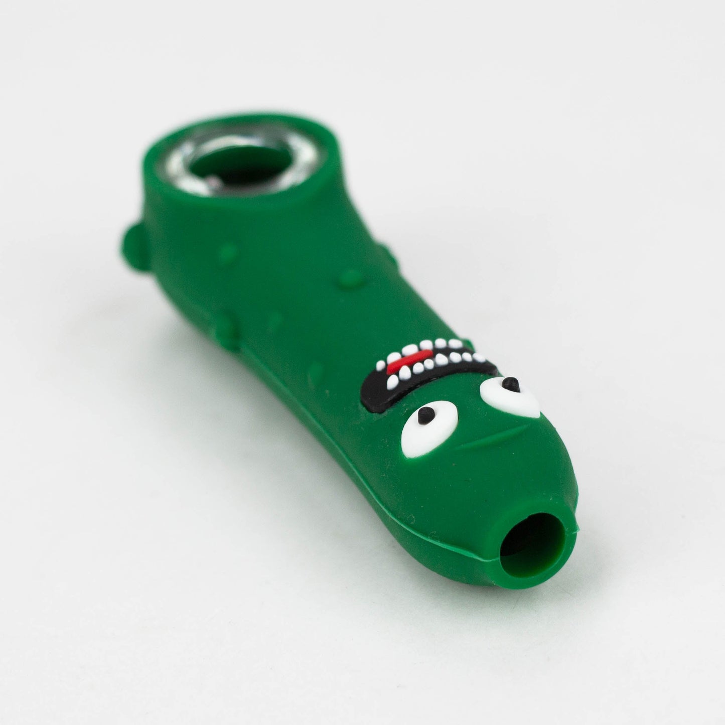 4.5" Cucumber Silicone hand pipe with glass bowl-Assorted_3