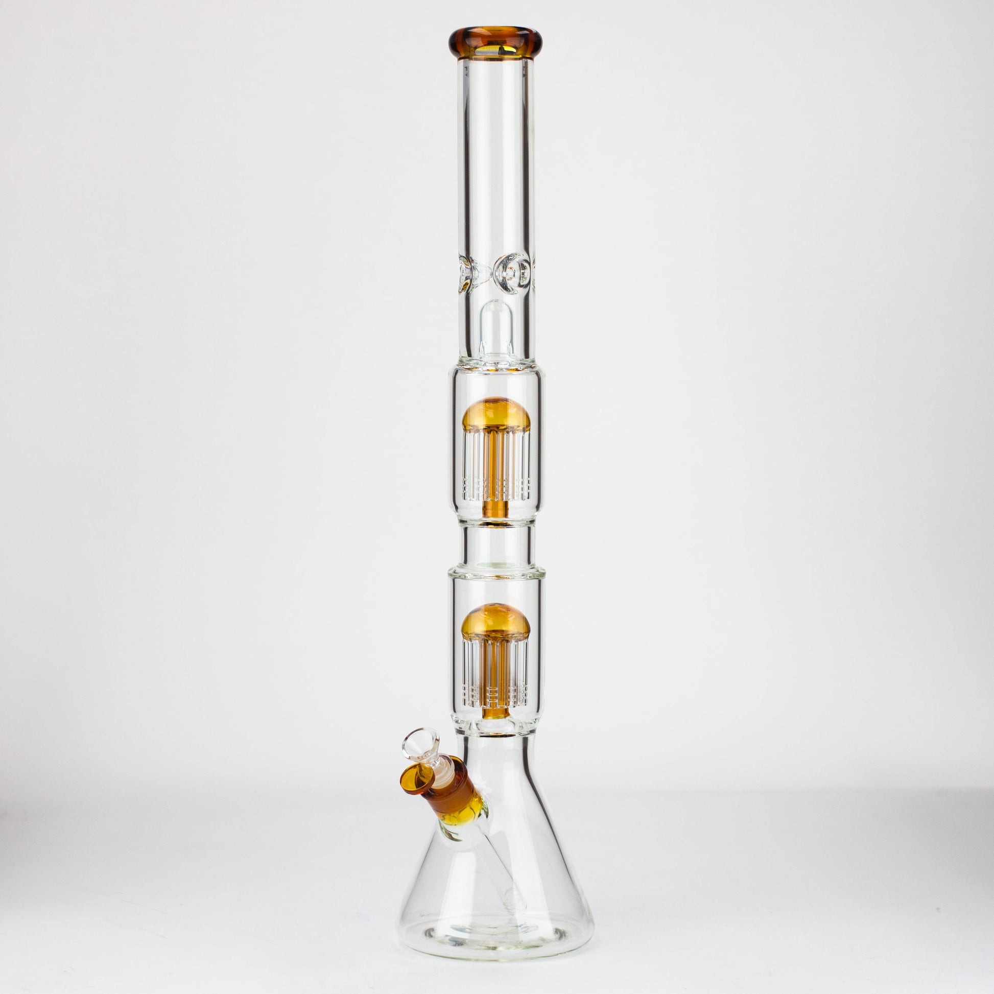 24.5" Dual 8 arms perc, with splash guard 7mm glass water bong [G11124]_6