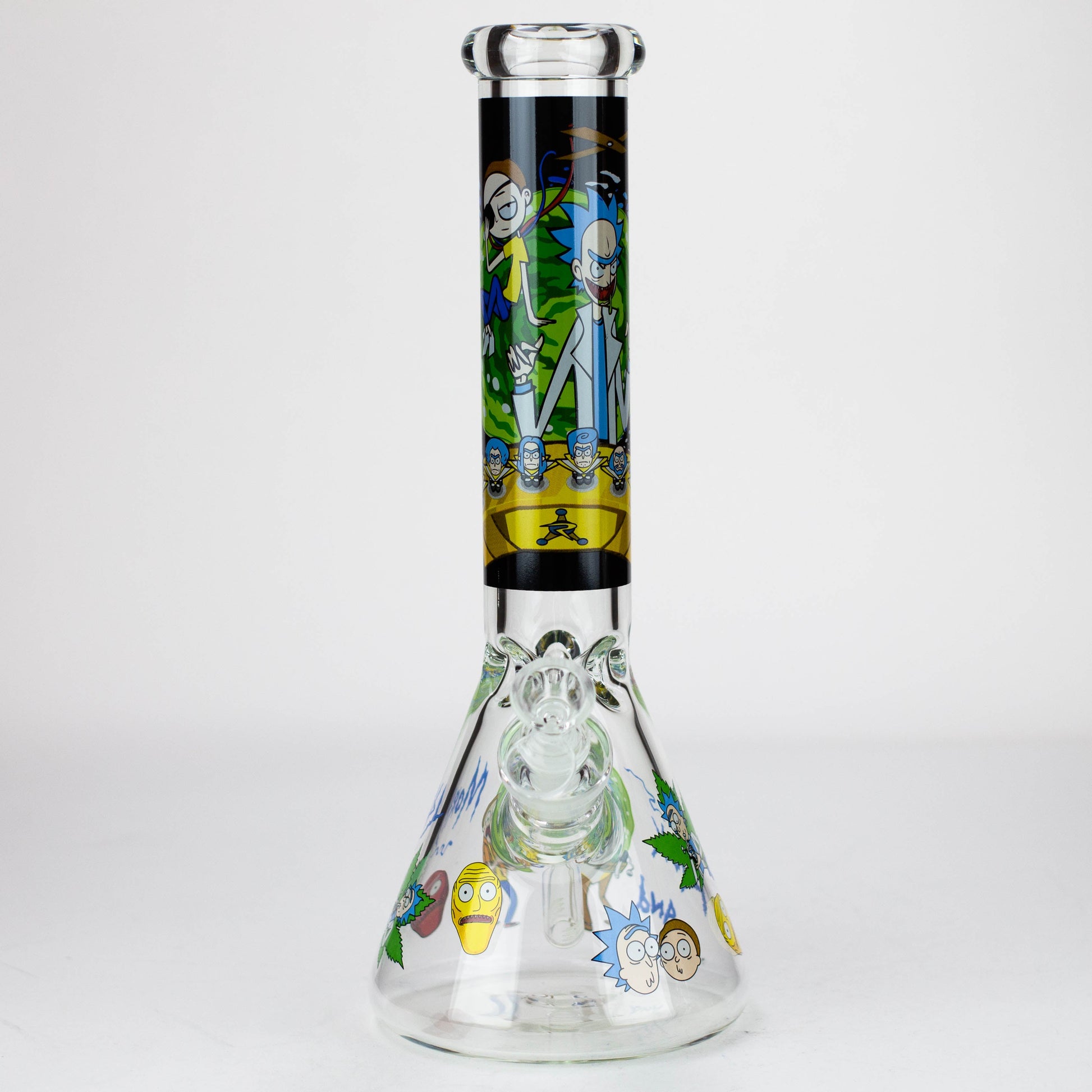 14” RM cartoon 7 mm glass beaker water bong Assorted Designs_5