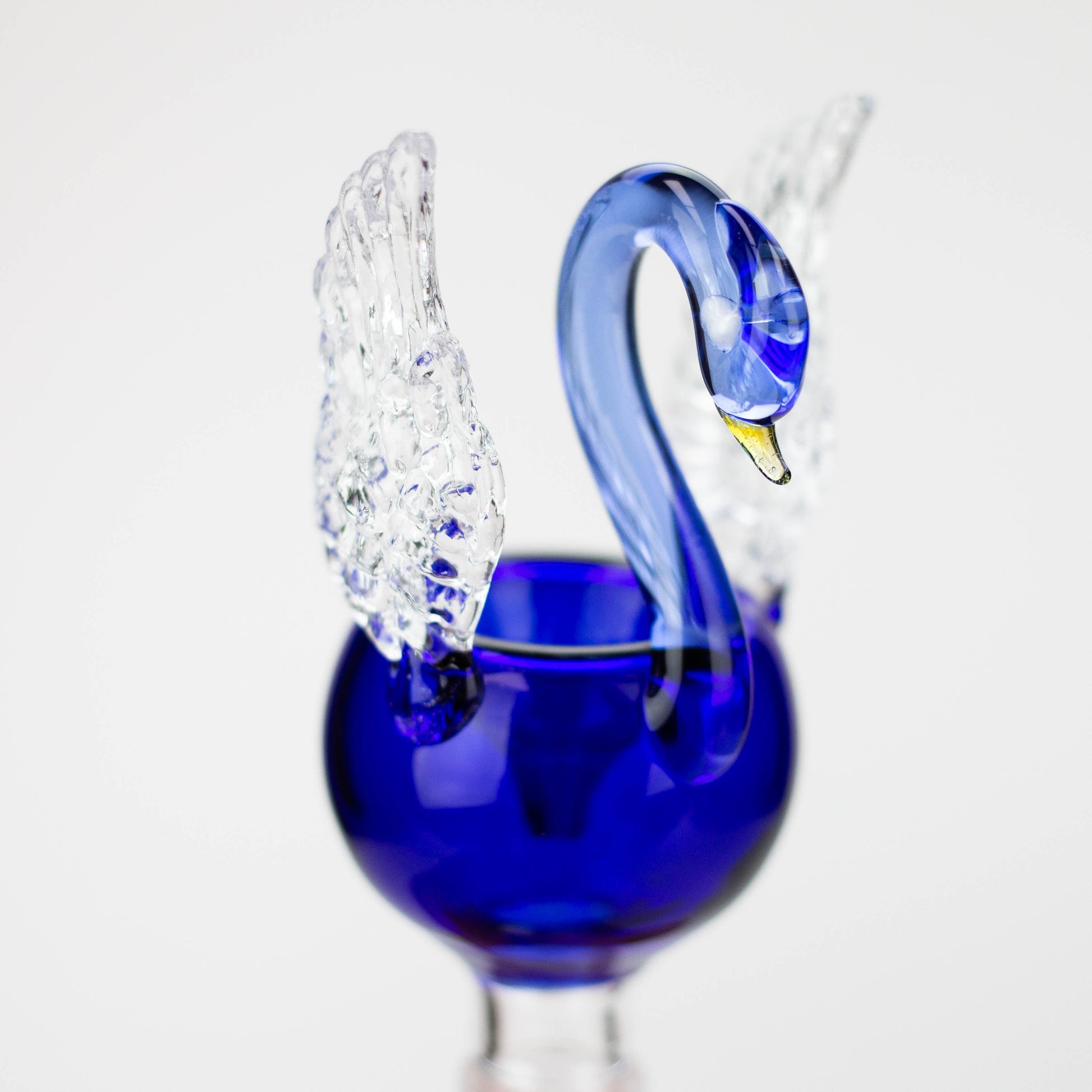 Swan Blue Glass Bowl [LM27]_1