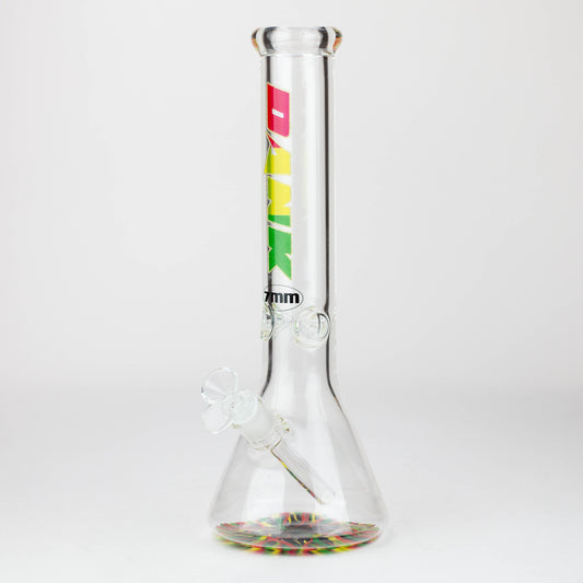 DANK | 14" 7mm Beaker Bong with Colour Bottom_0