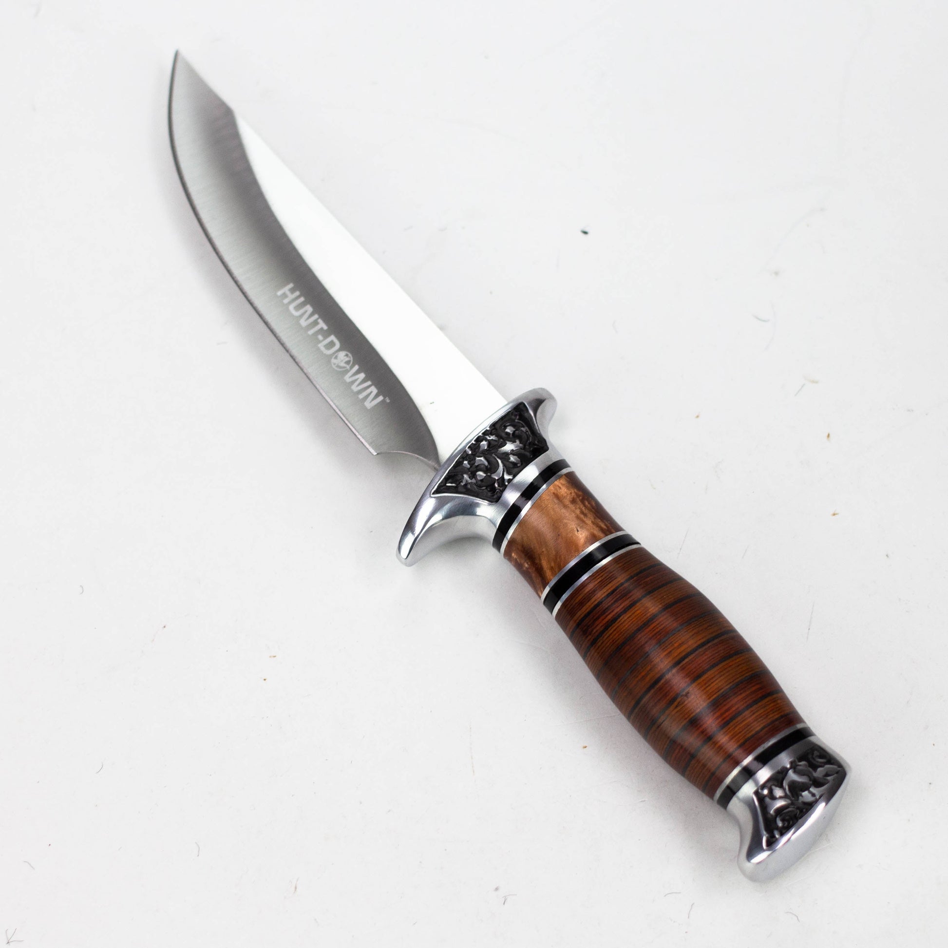Hunt-Down | 10" Fixed Blade Knife with engraved Handle and Sheath [9114]_2