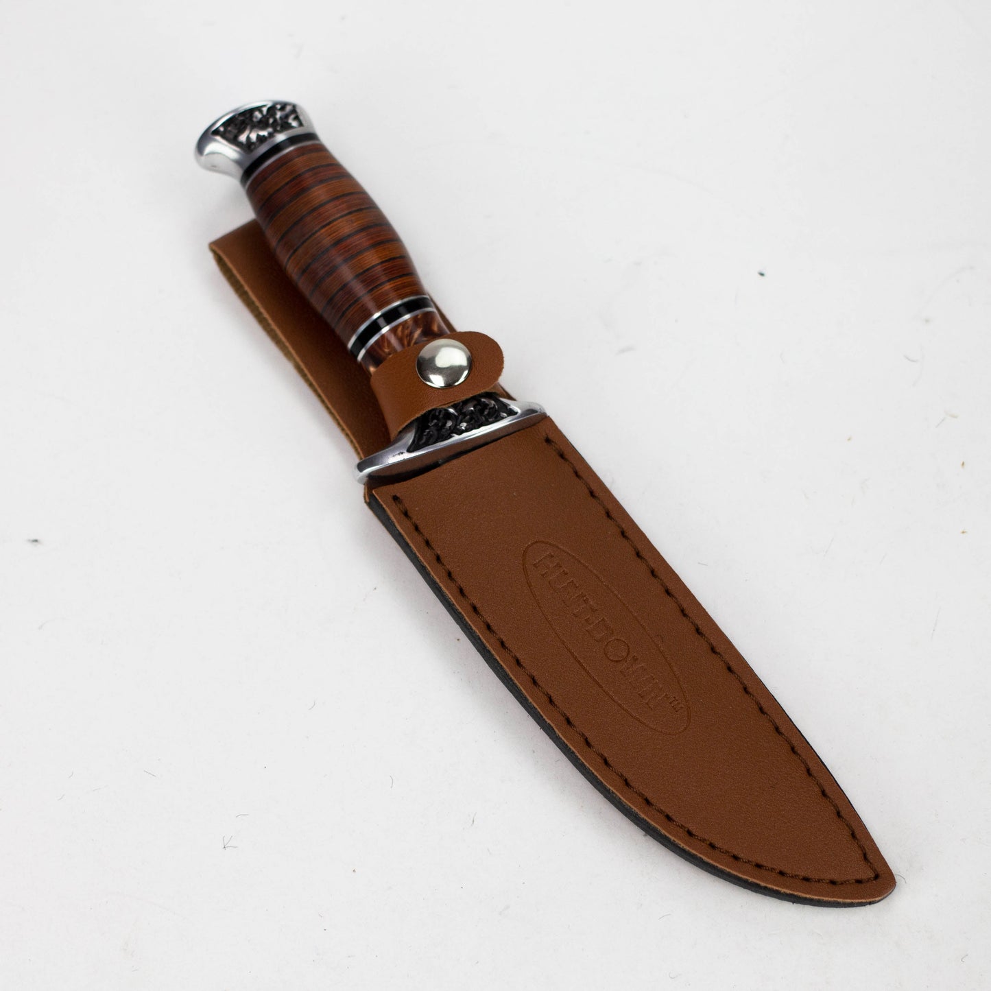 Hunt-Down | 10" Fixed Blade Knife with engraved Handle and Sheath [9114]_1