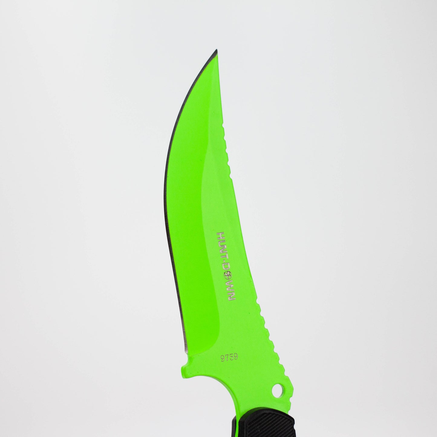 Hunt-Down | 8" Light Green Hunting Knife With Black Handle and Green Red paracord [9759]_3