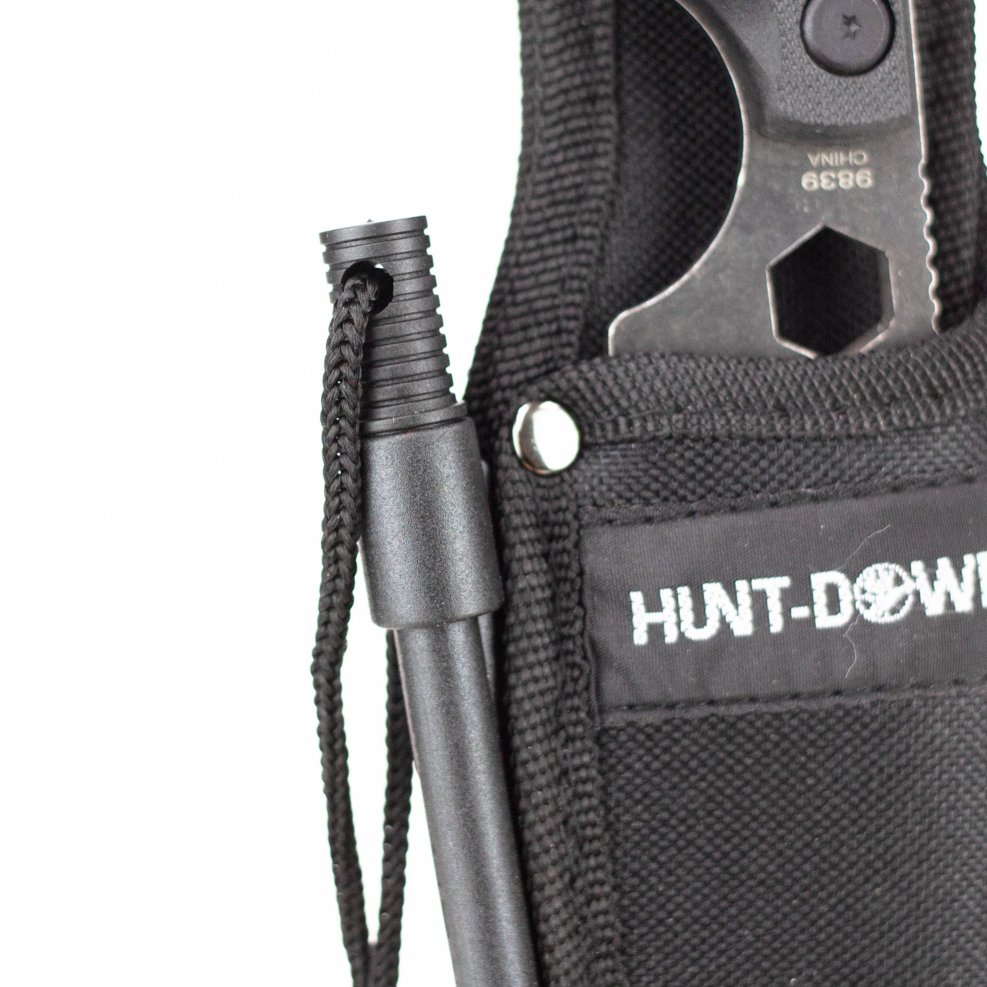 Hunt-Down | 9.5" Stonewashed Fixed Blade Full Tang Tactical Knife Sheath & Wrench [9839]_7