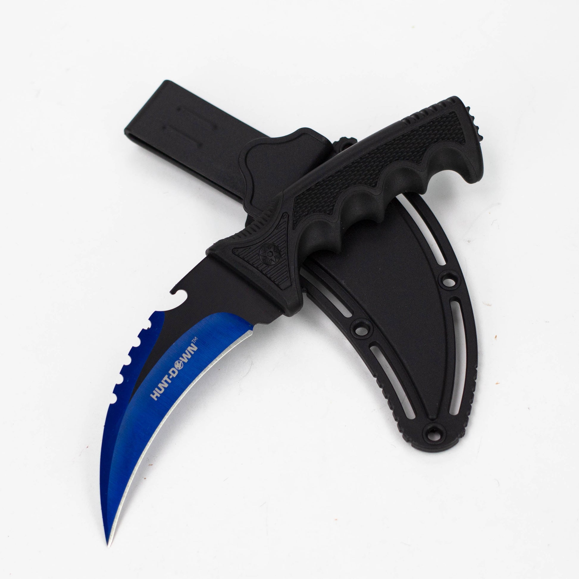 Defender-Xtreme 11" Black Hunting Knife with Sheath []1382X]_2