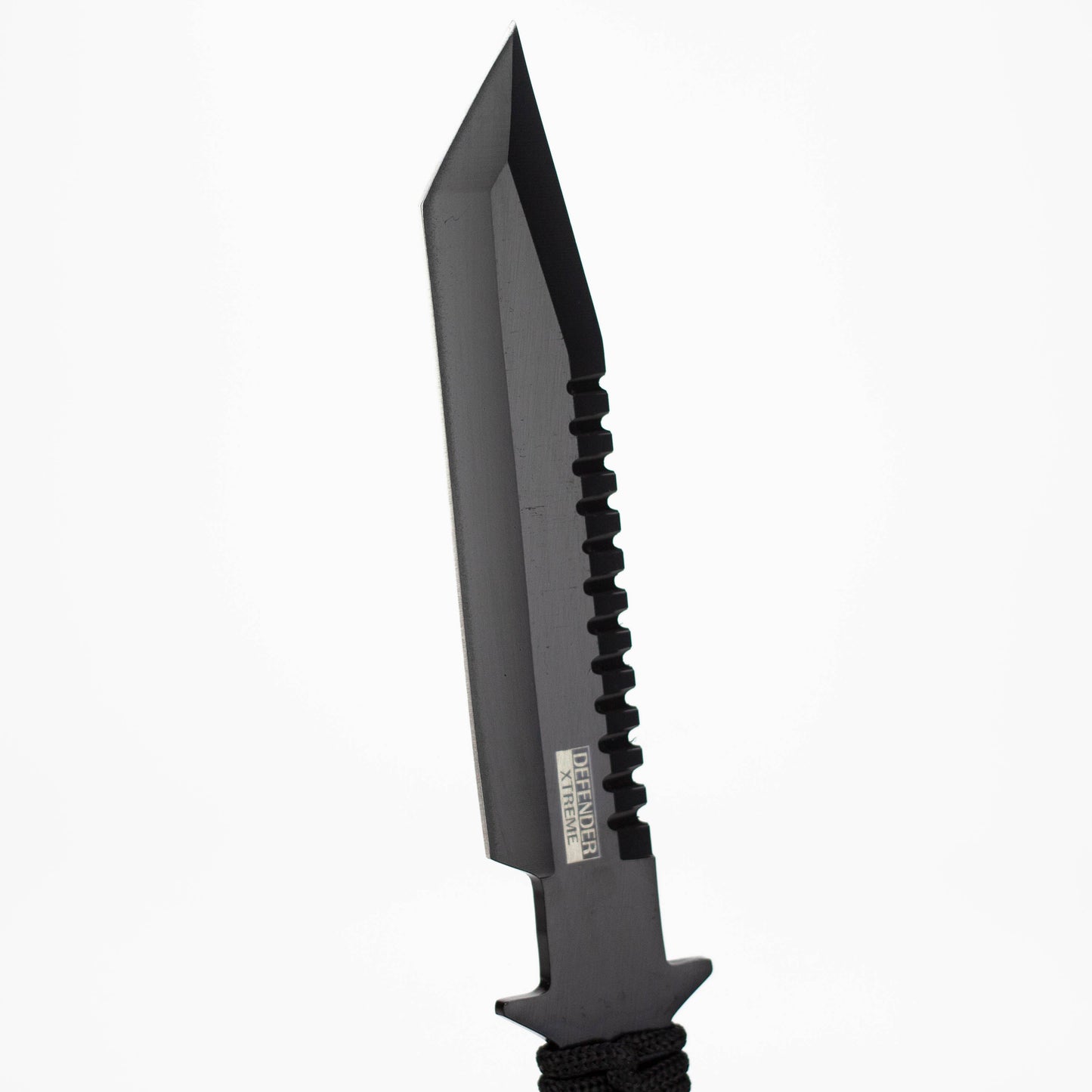 11" All Black Full Tang Hunting Knife With Fire Starter & Sheath [1740]_3