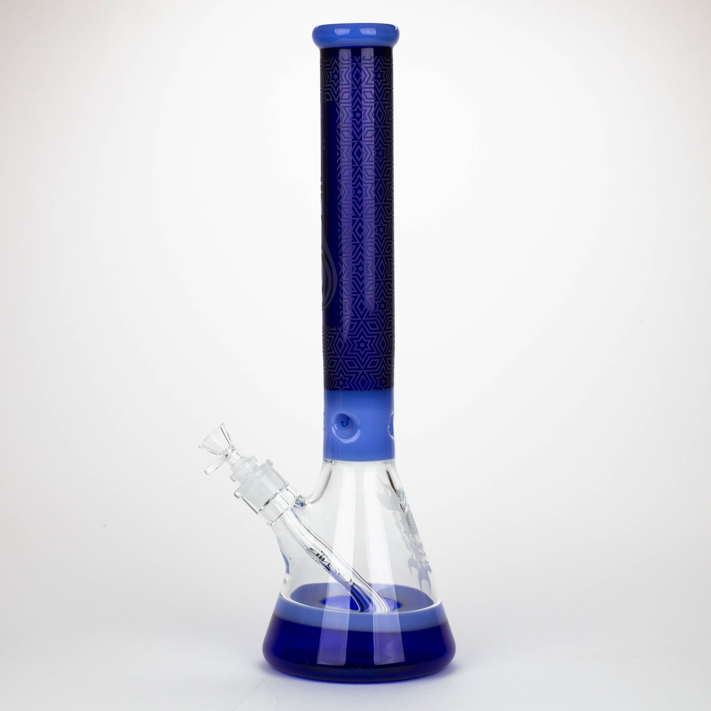 Genie | 17" sandblasted artwork tube 7 mm glass water bong [GB21006]_13