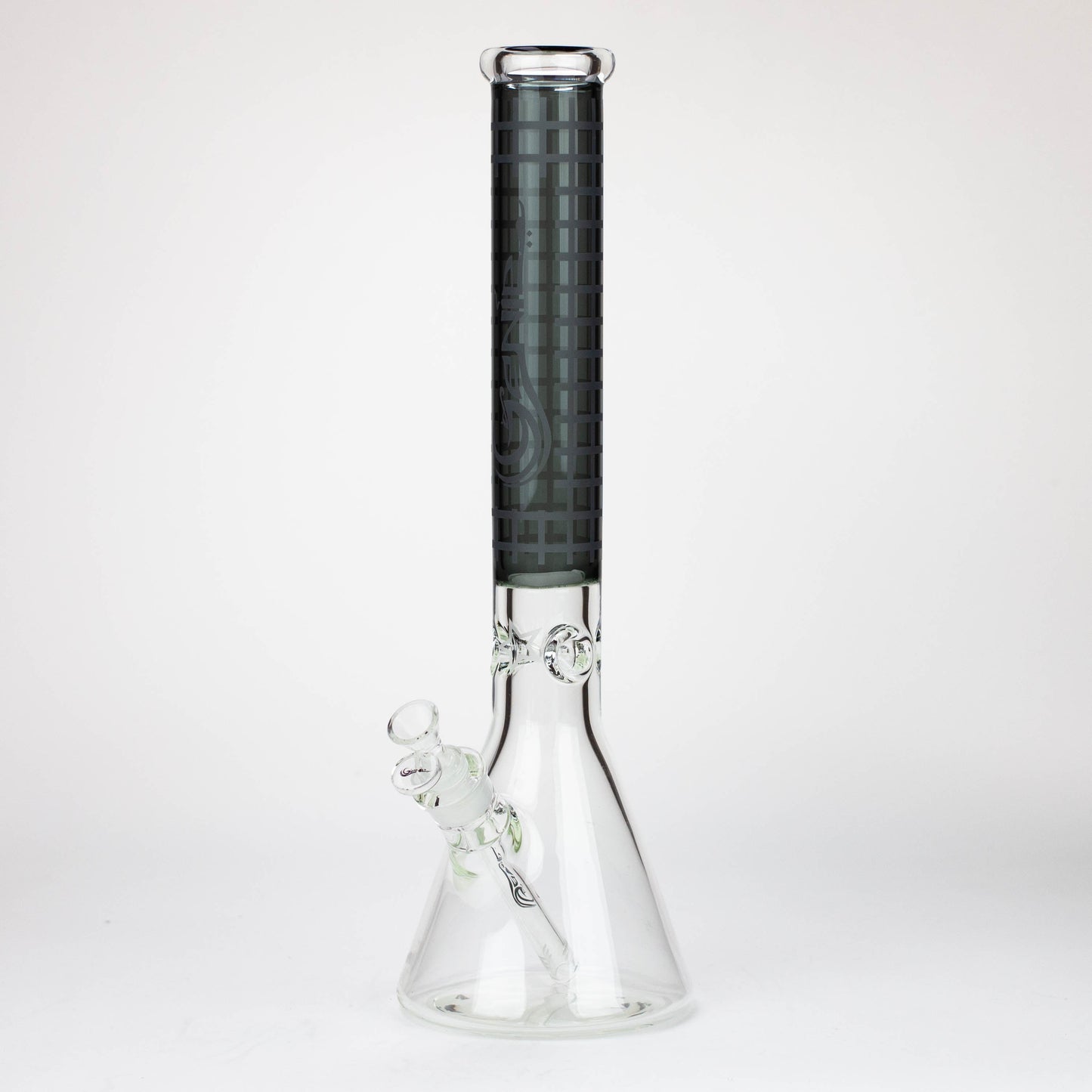 Genie | 17" sandblasted artwork tube 7 mm glass water bong [GB21004]_12