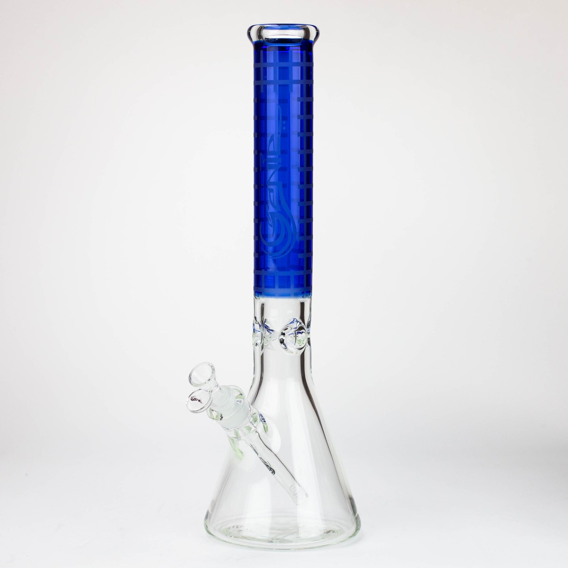 Genie | 17" sandblasted artwork tube 7 mm glass water bong [GB21004]_10