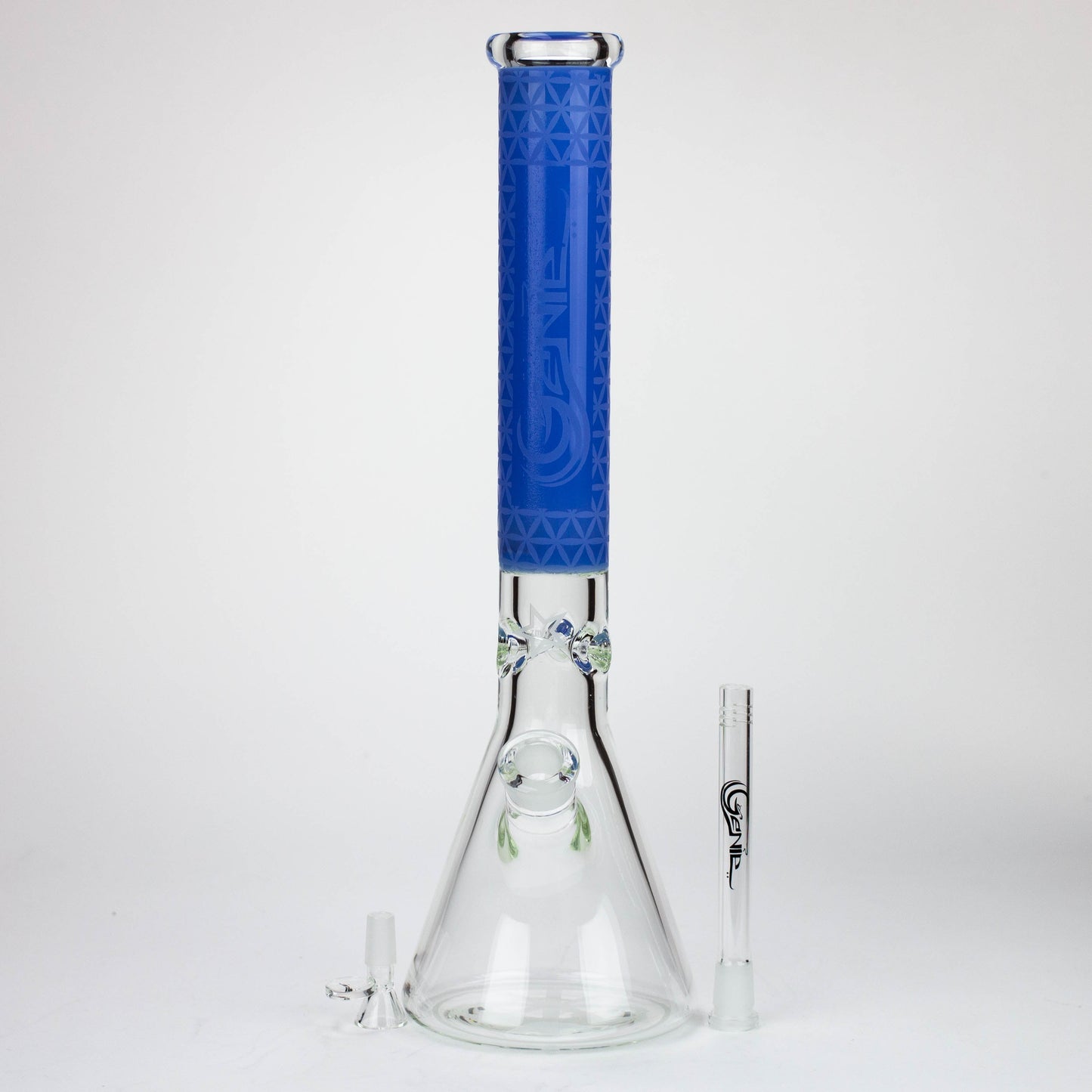 Genie | 17" sandblasted artwork tube 7 mm glass water bong [GB21005]_5