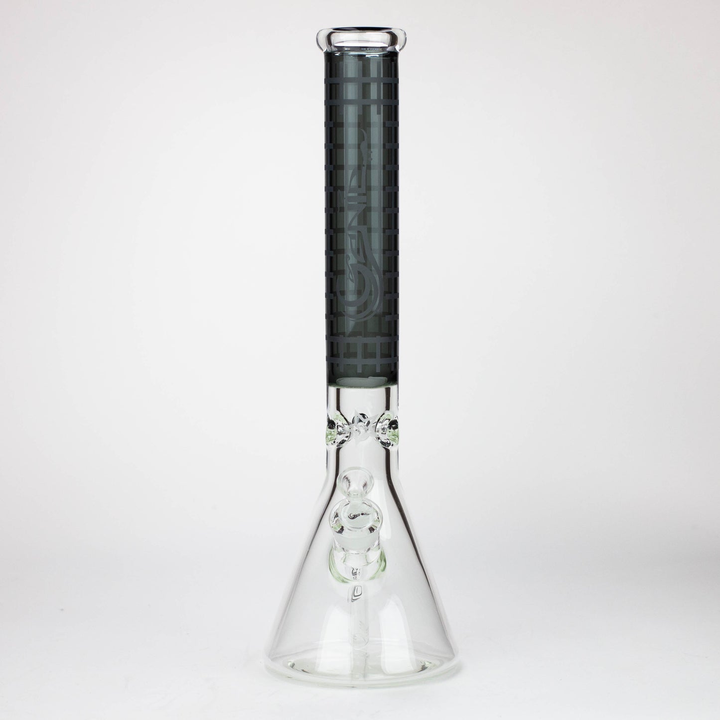 Genie | 17" sandblasted artwork tube 7 mm glass water bong [GB21004]_14