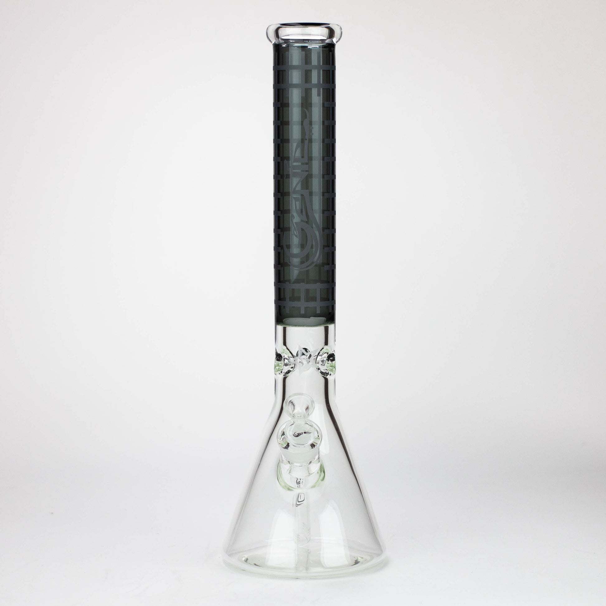 Genie | 17" sandblasted artwork tube 7 mm glass water bong [GB21004]_14