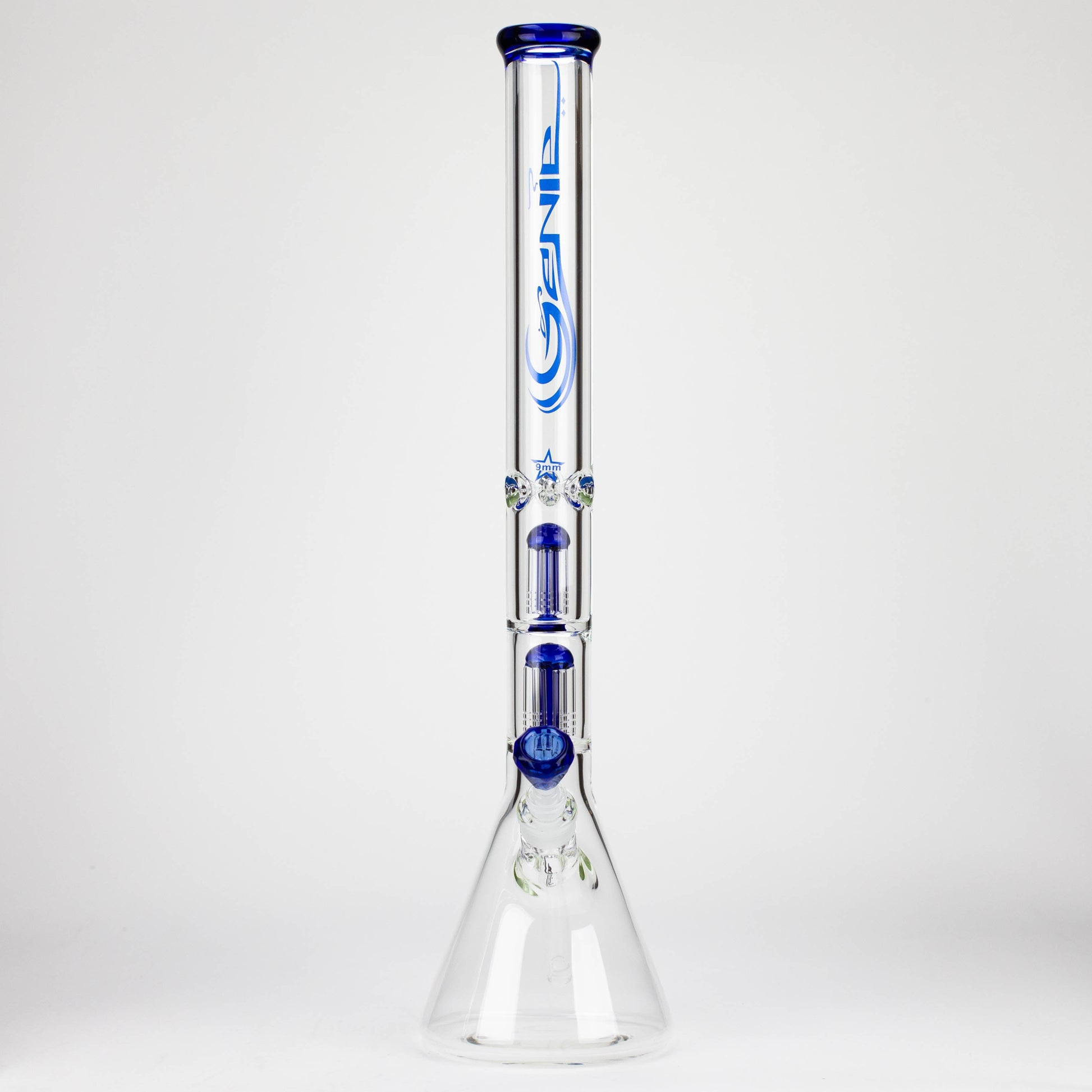 GENIE | 24" Dual 6 arms 9mm glass water beaker bong [GB1906]_15