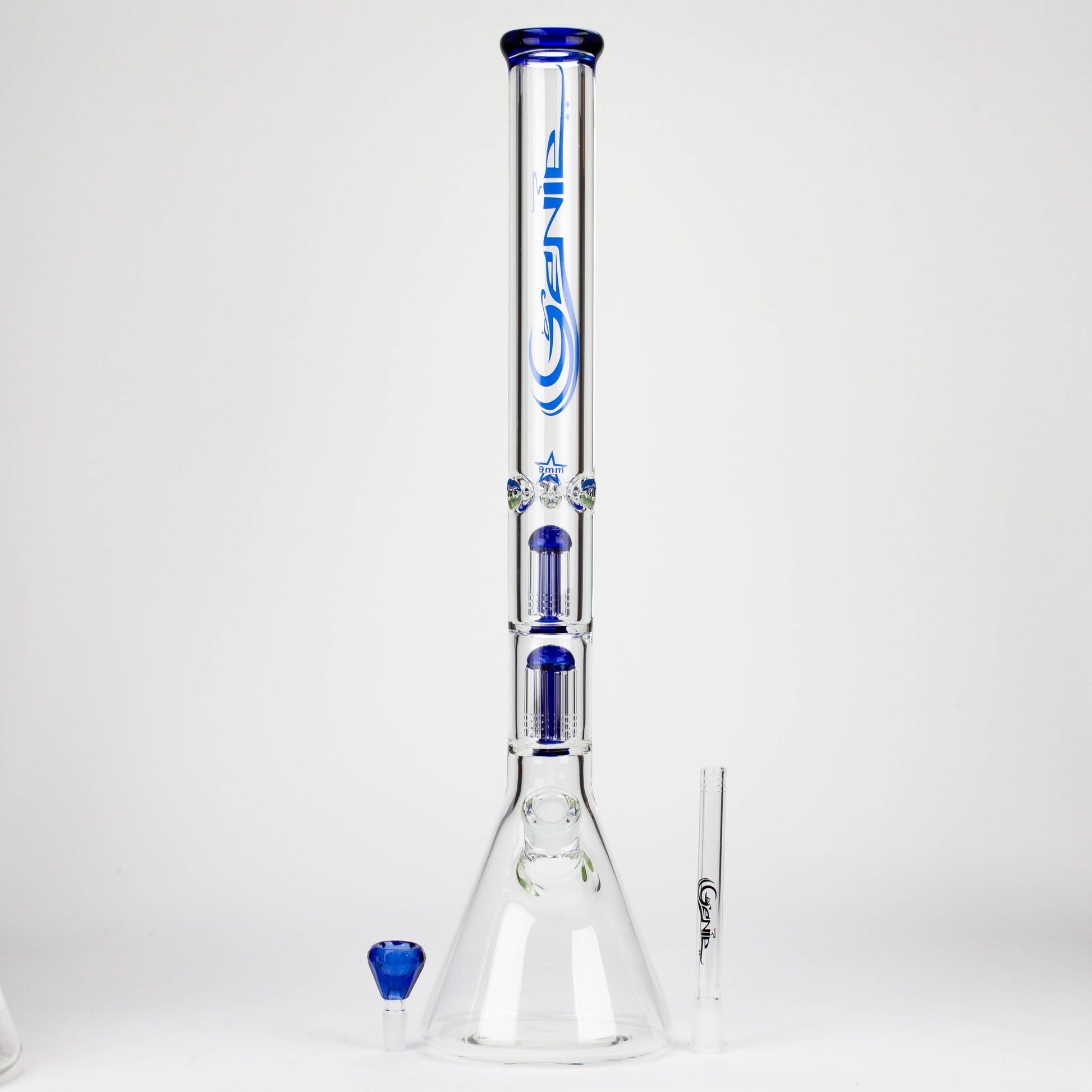 GENIE | 24" Dual 6 arms 9mm glass water beaker bong [GB1906]_7