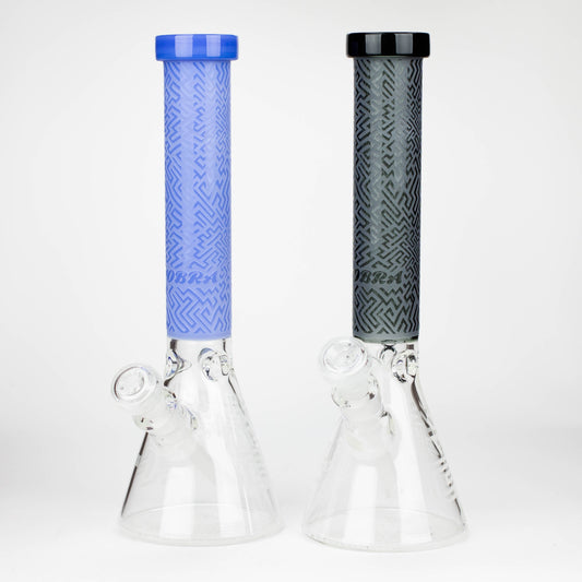 COBRA | 15" sandblasted artwork tube 7 mm glass water bong [YK04]_0