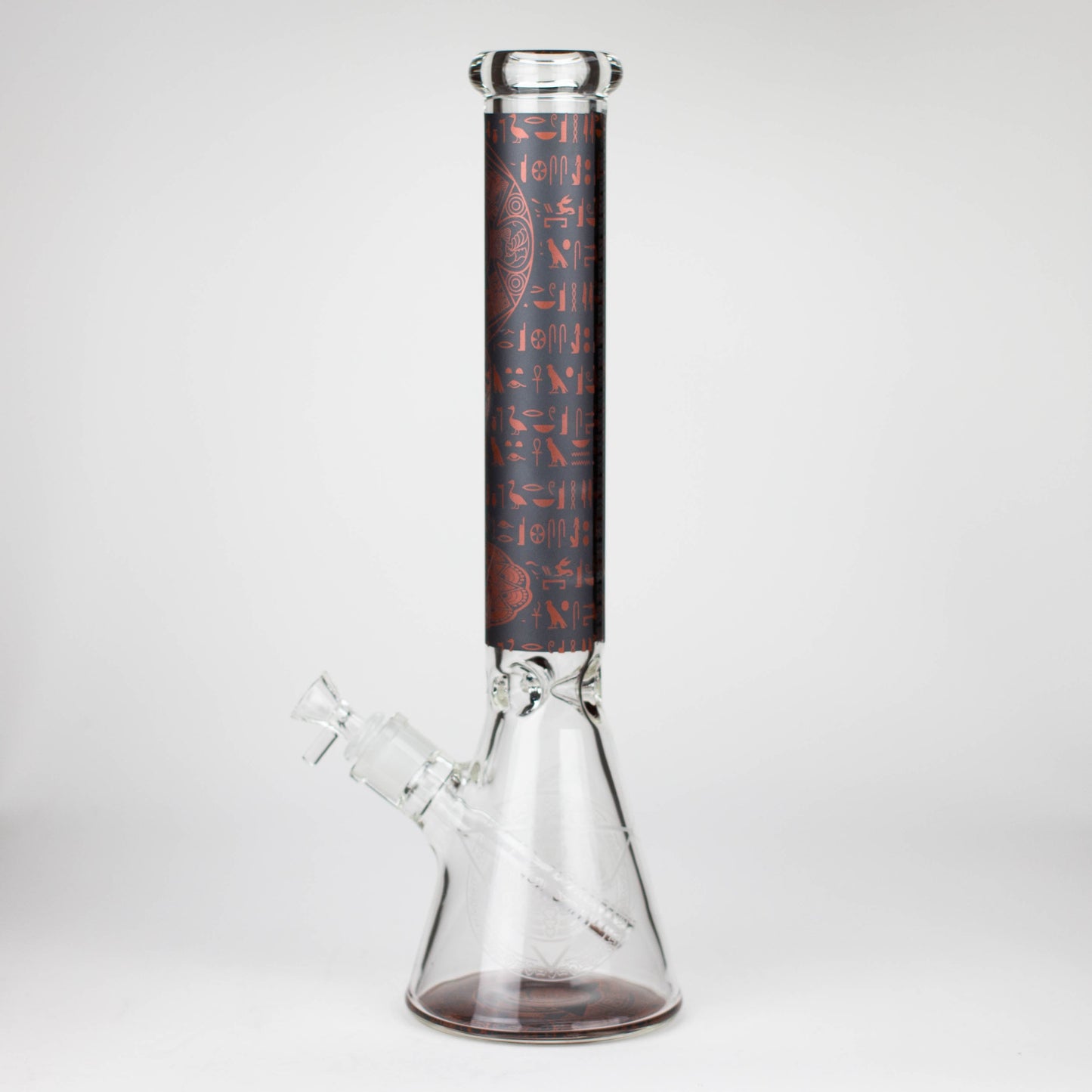 15.5" Egyptian Hieroglyph / 7 mm / Glass Bong  [LL034-RED]_2