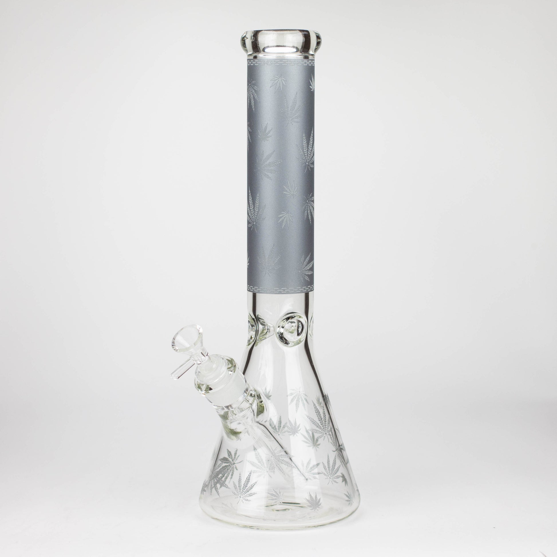 14" Leaf Glow in the dark 7 mm glass bong [LL033]_6