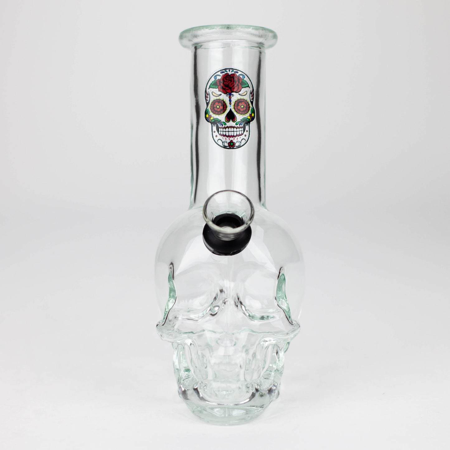 6" Mini Skull base soft glass water bong  [BS11]_3