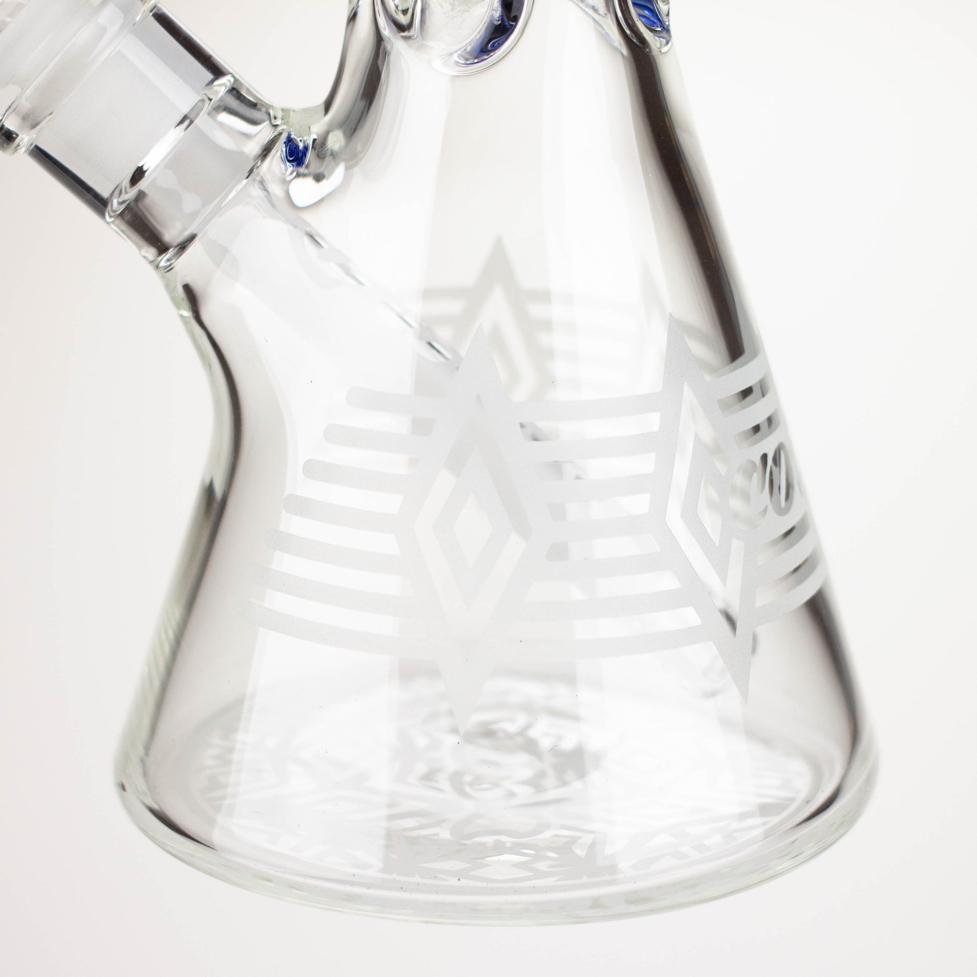 COBRA | 14" sandblasted geometric graphic 7 mm glass bong [YK08]_16