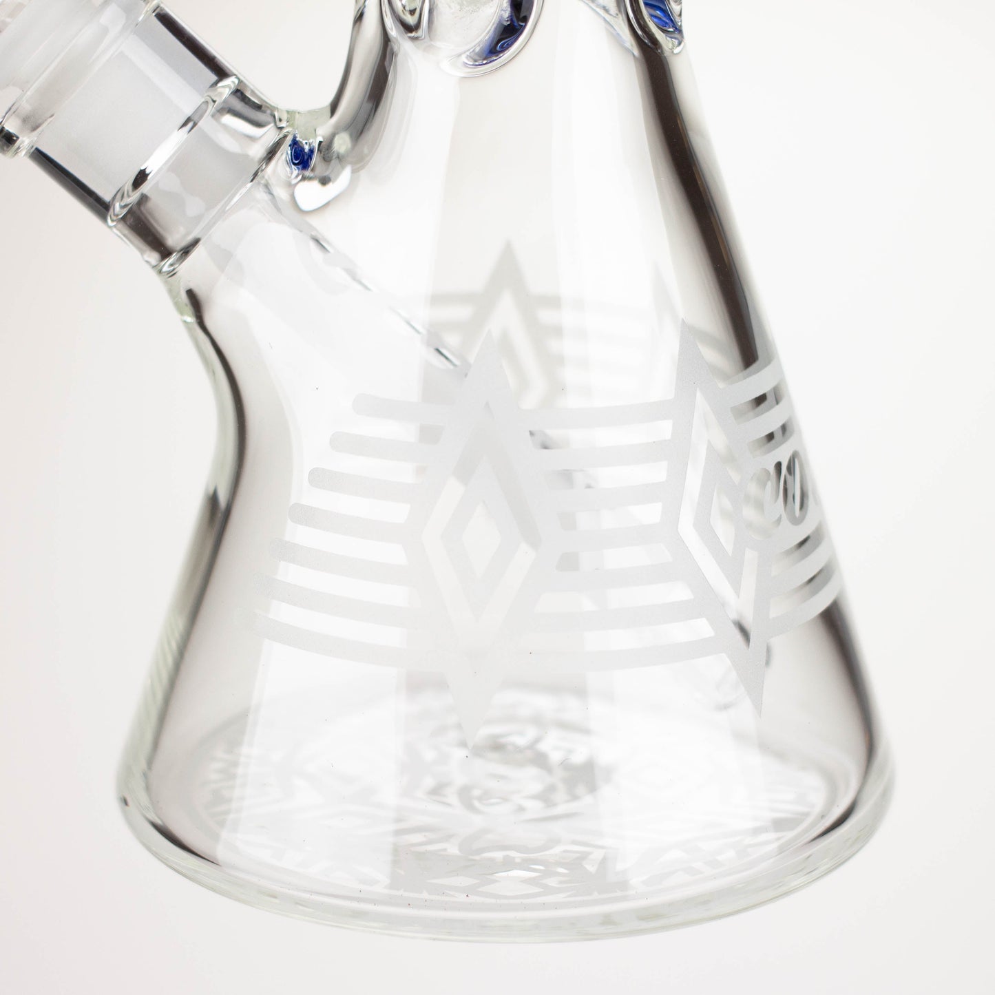 COBRA | 14" sandblasted geometric graphic 7 mm glass bong [YY01]_3