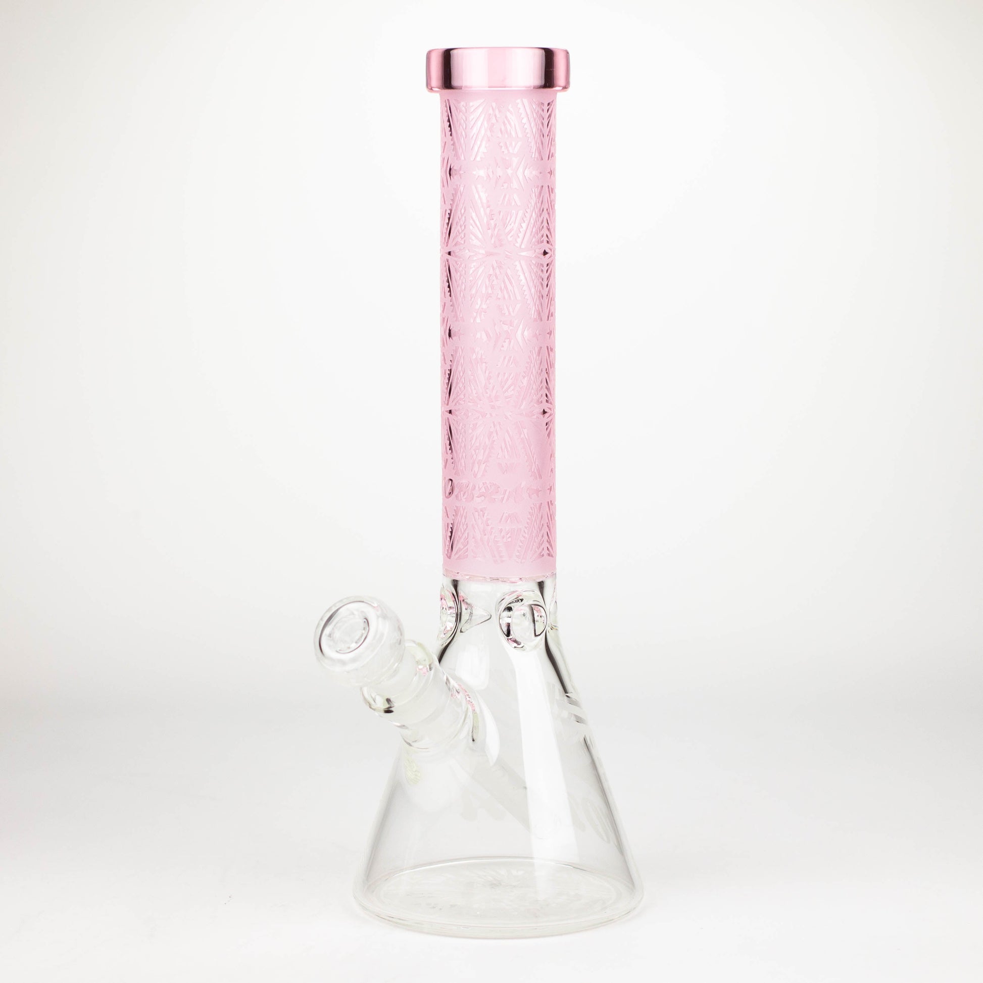 COBRA | 14" sandblasted geometric graphic 7 mm glass bong [YK08]_10