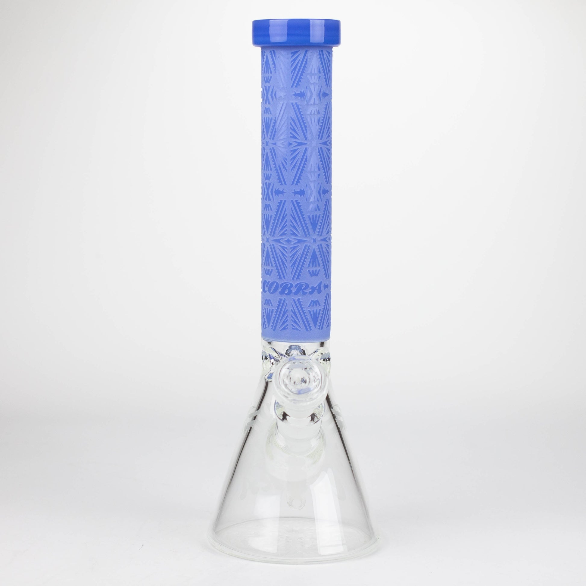 COBRA | 14" sandblasted geometric graphic 7 mm glass bong [YK08]_15