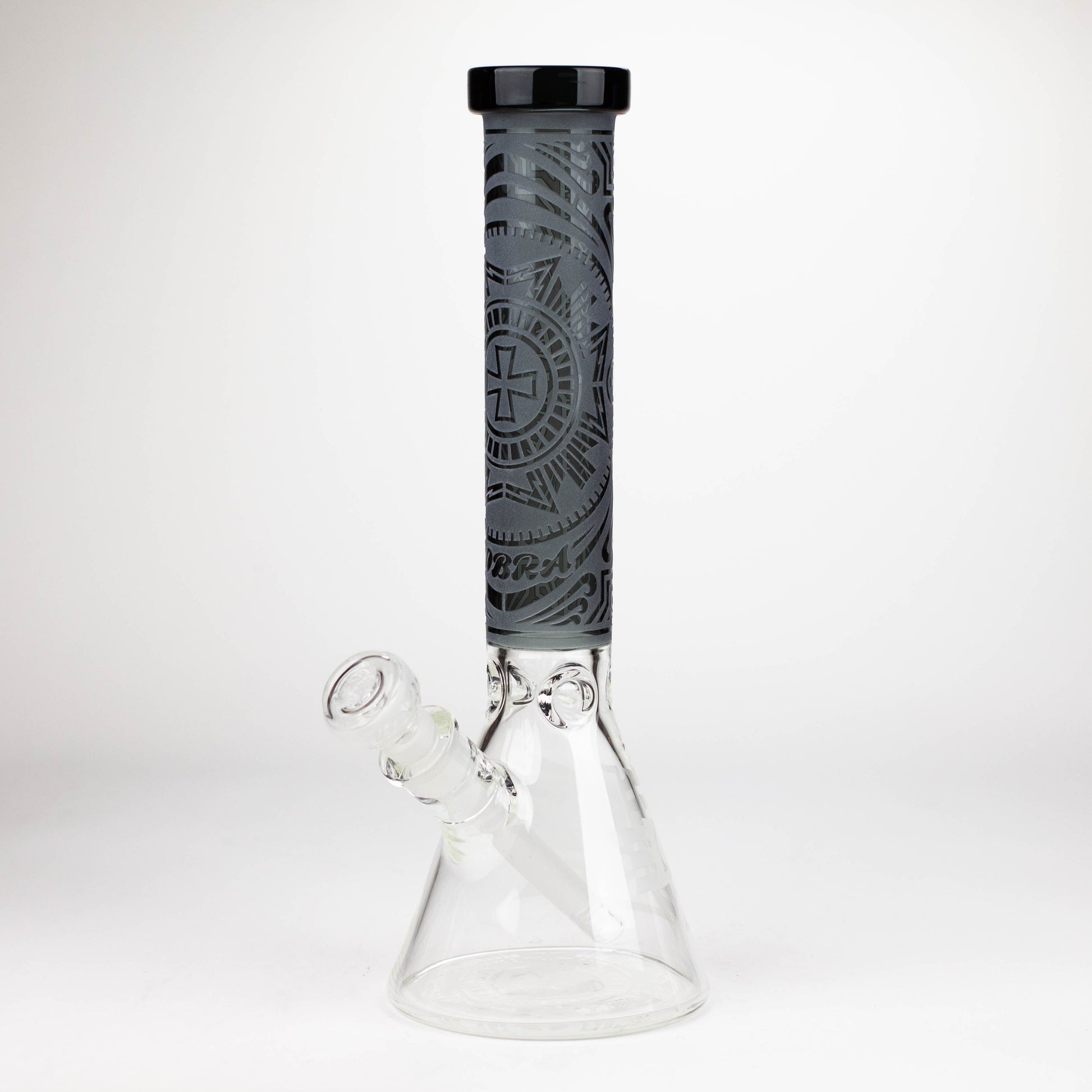 COBRA | 14" sandblasted geometric graphic 7 mm glass bong [YY03]_9