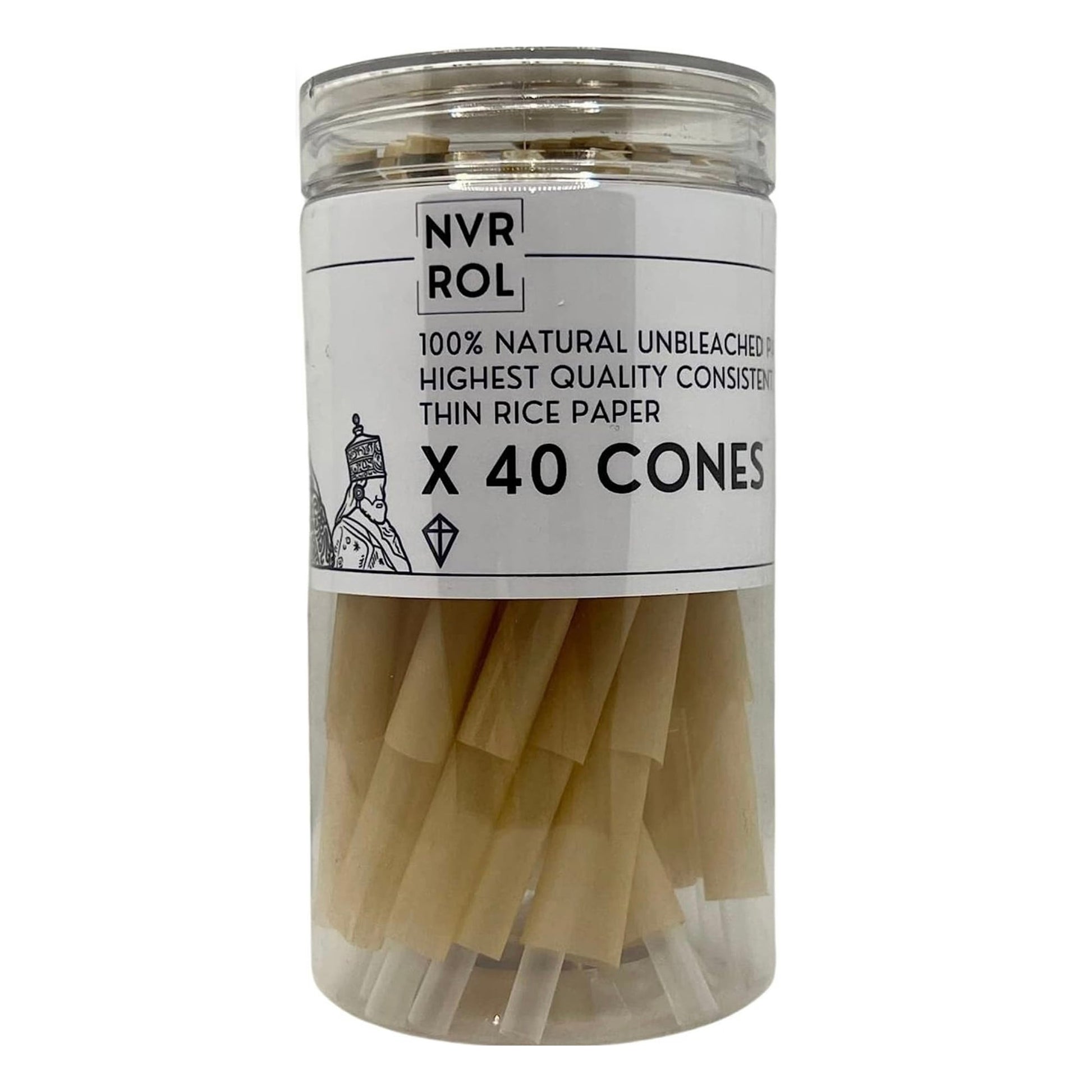 Kiteman | Unbleached Natural Rice Paper Cone -Medium Size -X40 Cones_3