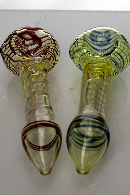 Changing colors spiral glass hand pipe_0