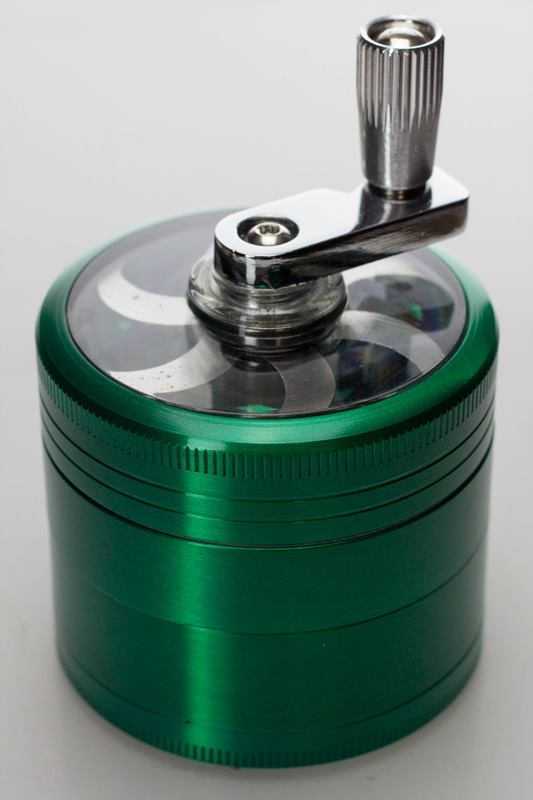 4 parts aluminium herb grinder with handle_4