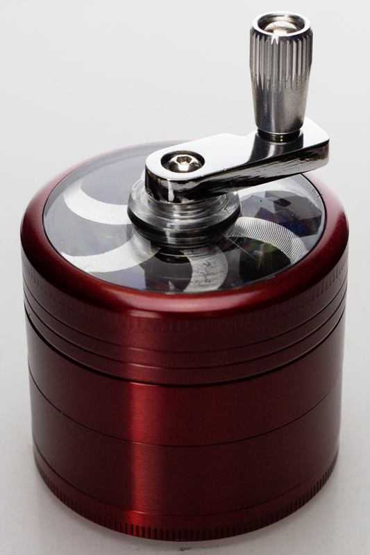 4 parts aluminium herb grinder with handle_5