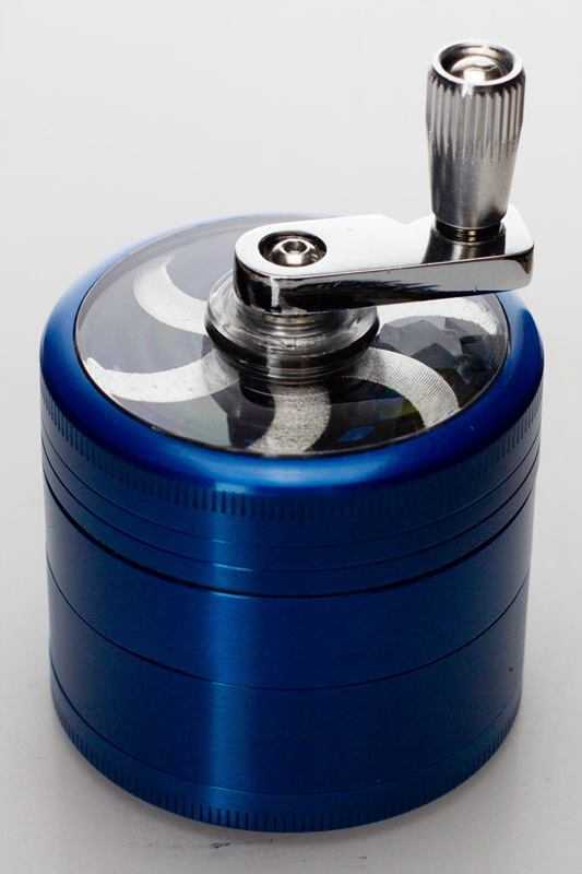 4 parts aluminium herb grinder with handle_0