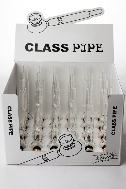 5.5" Glass tube pipe TP006  with metal screen Box of 24_0