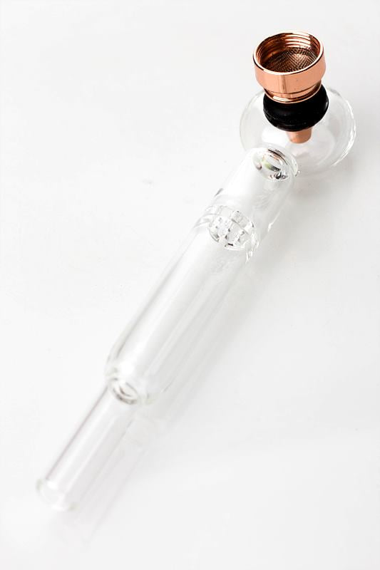 5.5" Glass tube pipe TP006  with metal screen Box of 24_4