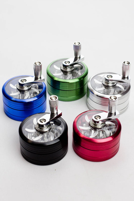 3 parts infyniti aluminium herb grinder with handle_0