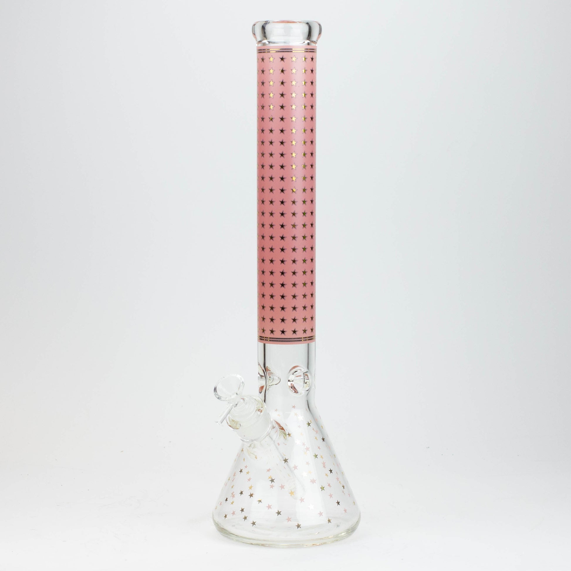 17.5" Star 7 mm glass water bong_1