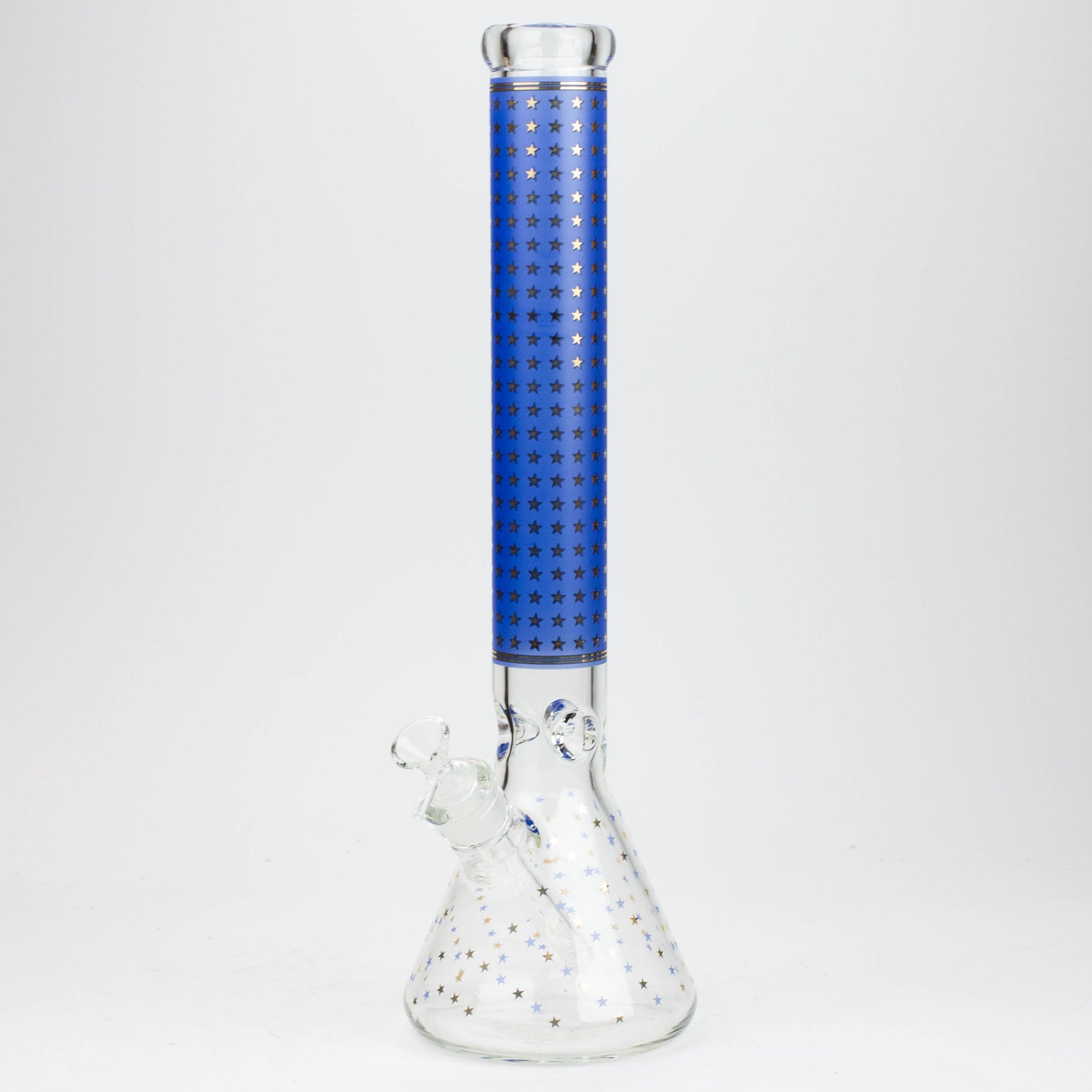 17.5" Star 7 mm glass water bong_3