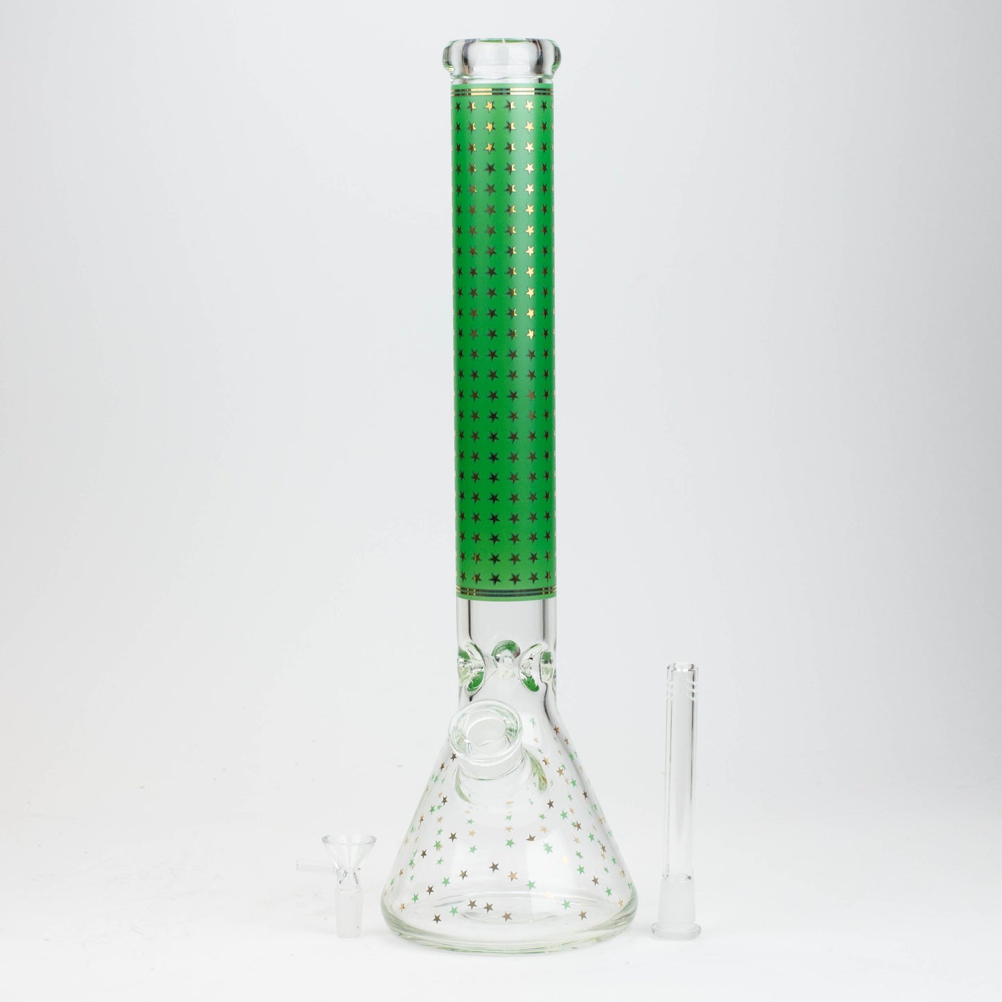 17.5" Star 7 mm glass water bong_10