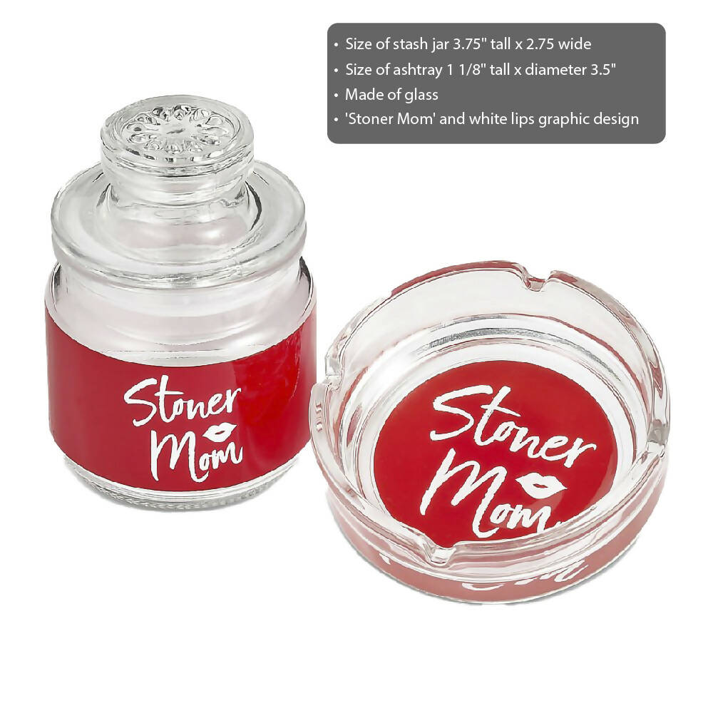 ASHTRAY AND STASH JAR SET - RED STONER MOM DESIGN_3