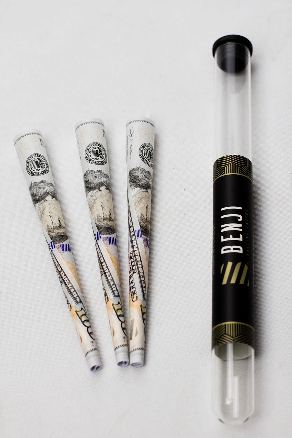 BENJI $100 BILL printed pre-rolled cones_1