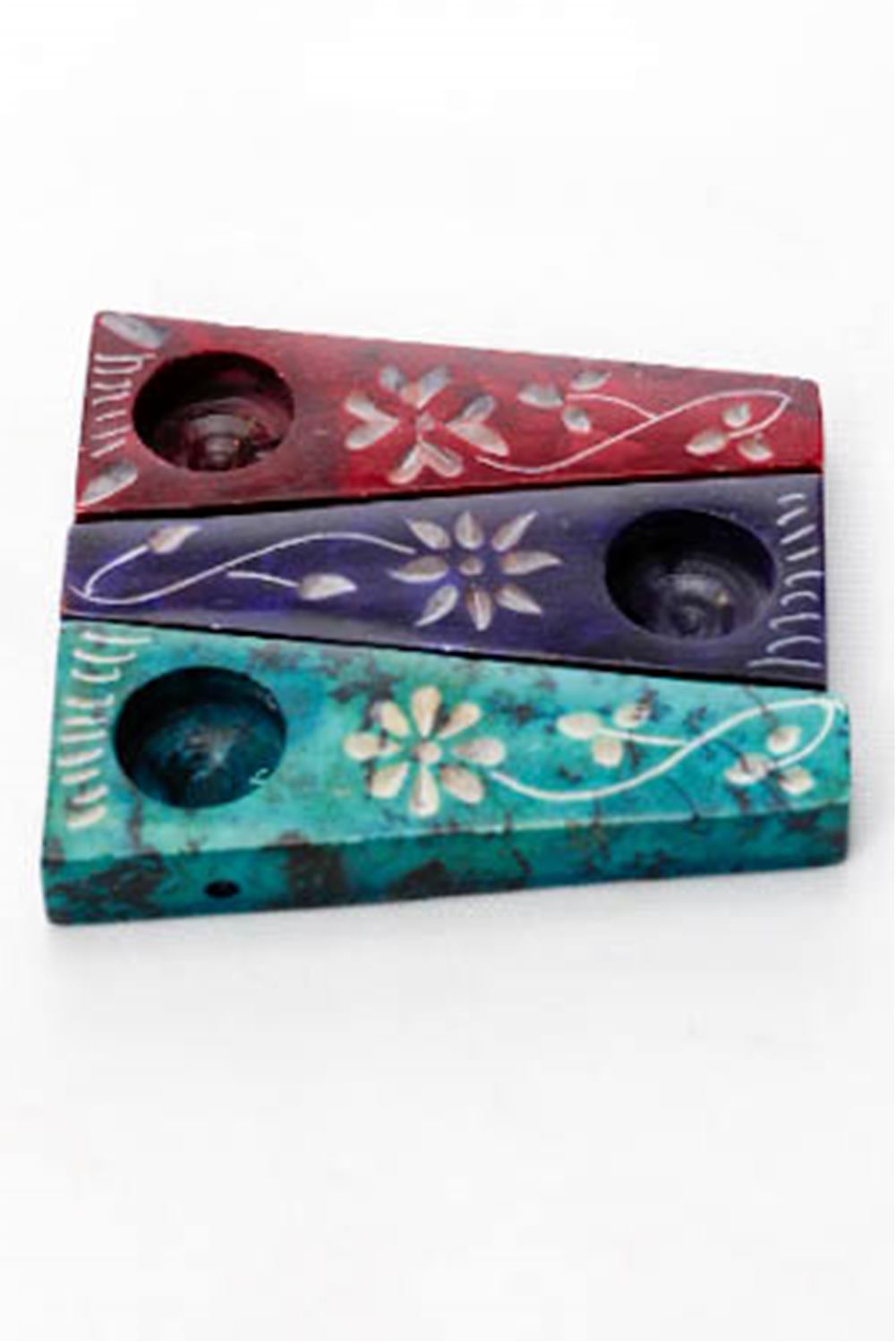 Flower engraved stone pipe pack_3