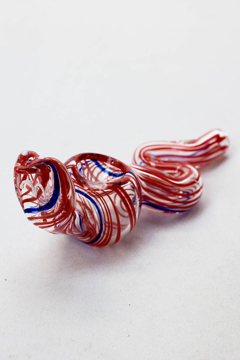 Cobra shape glass large hand pipe_2