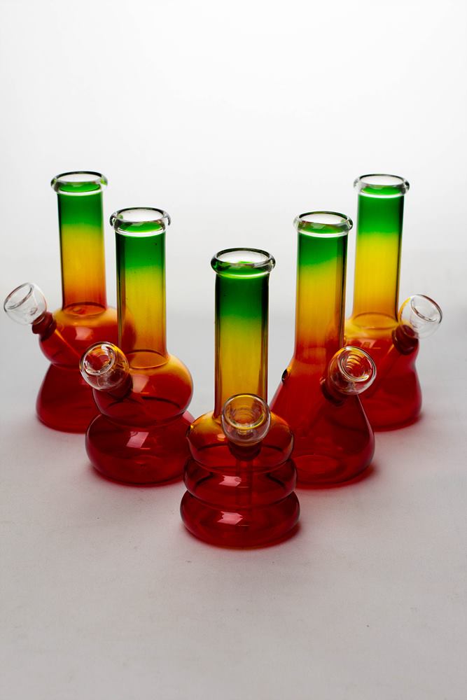 6 in. Rasta glass water bong_0