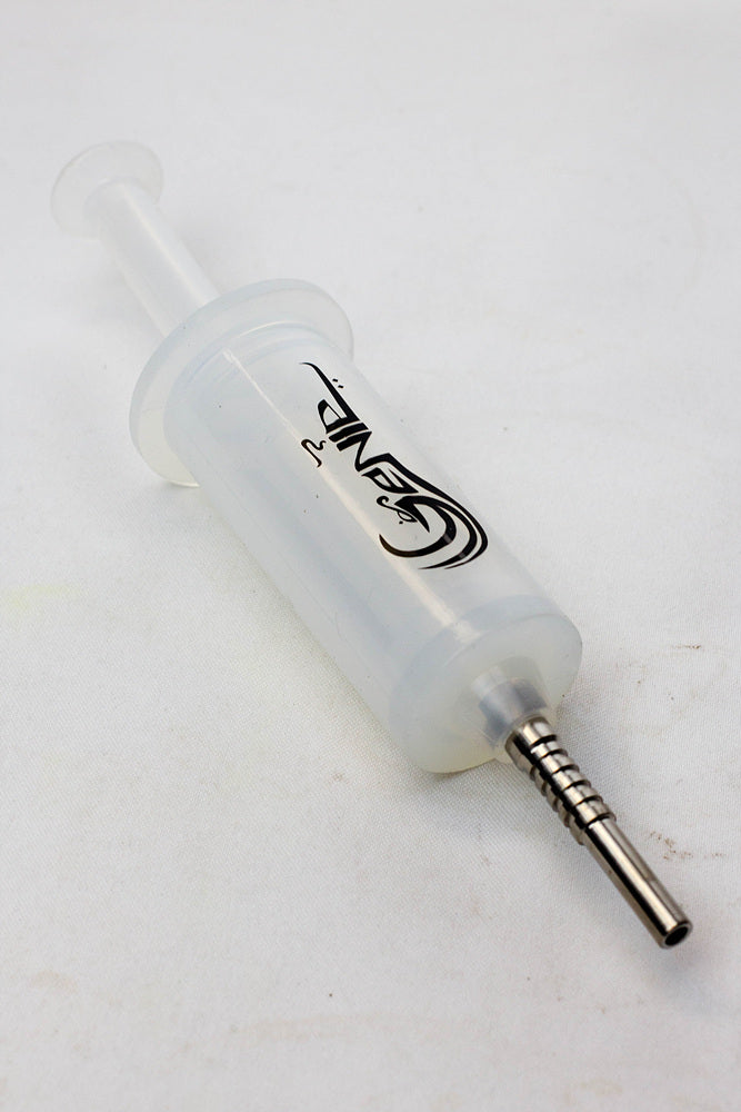 White silicone syringe shape nectar collector_11