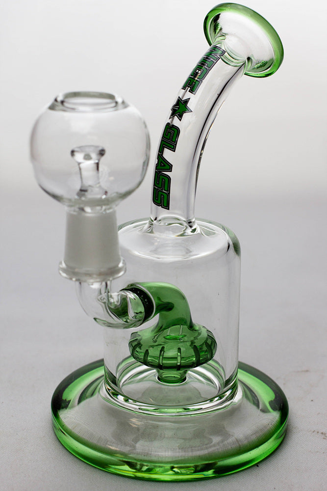 6" Nice glass shower head diffuser dab rig_4